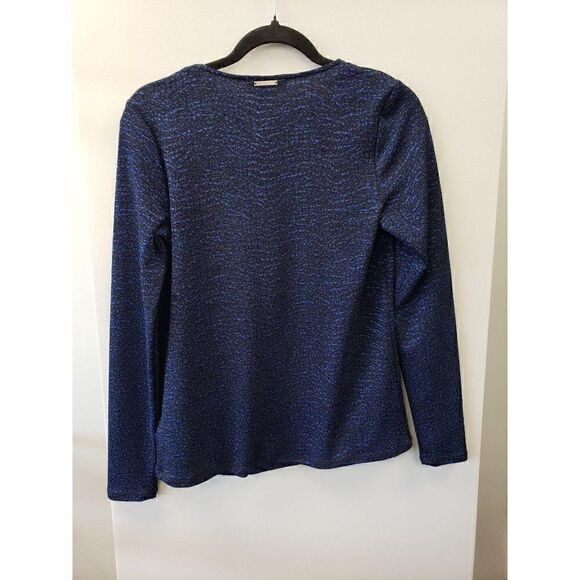 Michael Kors NWT Blue/Black V-Neck Blouse Top XS‎ - Picture 6 of 8
